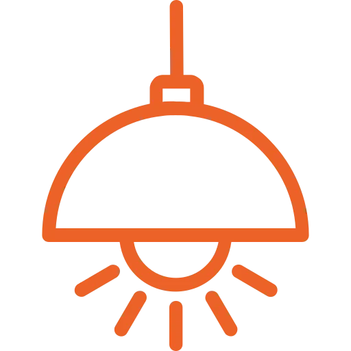 Lighting and downlights icon